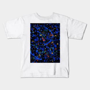 Jackson Pollock blue abstract art, pattern design, Jackson Pollock, Kids T-Shirt